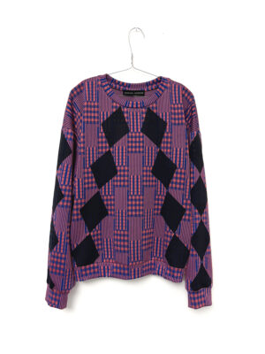 Printed Check Sweater