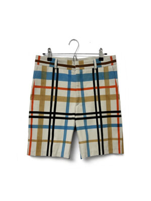 Men's Hand-painted Check Shorts